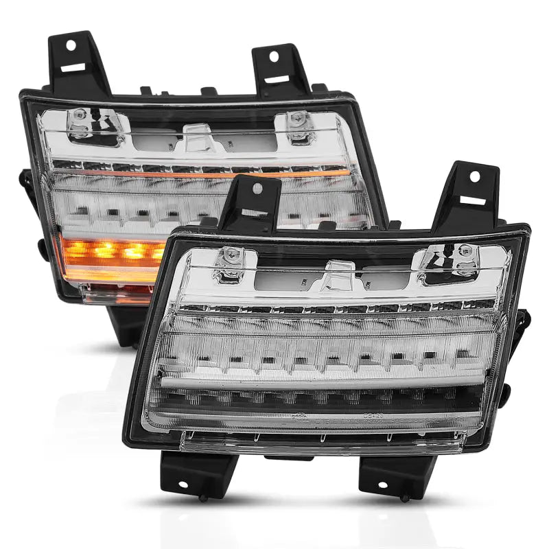 Chrome clear LED fog lights for Jeep Wrangler JL