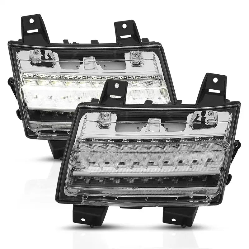 Chrome clear LED fog lights for Jeep Wrangler JL