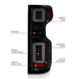 Anzo 19-21 Chevy Silverado Work TruckFull LED Tailights Black Housing Smoke Lens G2 (w/C Light Bars) - Truck &