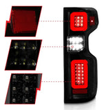 Anzo 19-21 Chevy Silverado Work TruckFull LED Tailights Black Housing Smoke Lens G2 (w/C Light Bars) - Truck &