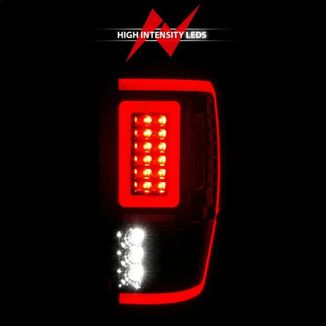 ANZO 19-22 Ford Ranger Full LED Taillights w/ Lightbar Sequential Signal Black Housing/Clear Lens - Truck & Automotive