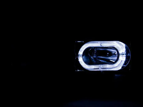 ANZO 1988-1998 Chevrolet C1500 Crystal Headlights Carbon w/ Halo - Truck & Automotive