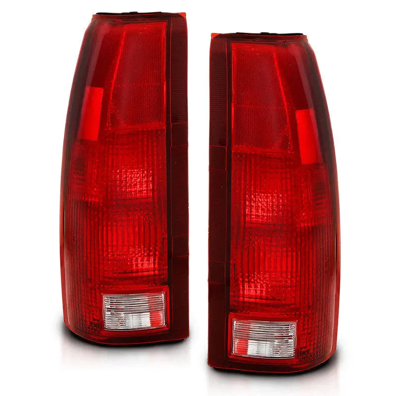 ANZO 311301 ANZO 1988-1999 Chevy C1500 Taillight Red/Clear Lens (OE Replacement)