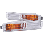 ANZO 511006 ANZO 1990-1991 Honda Accord Euro Parking Lights Chrome w/ Amber Reflector