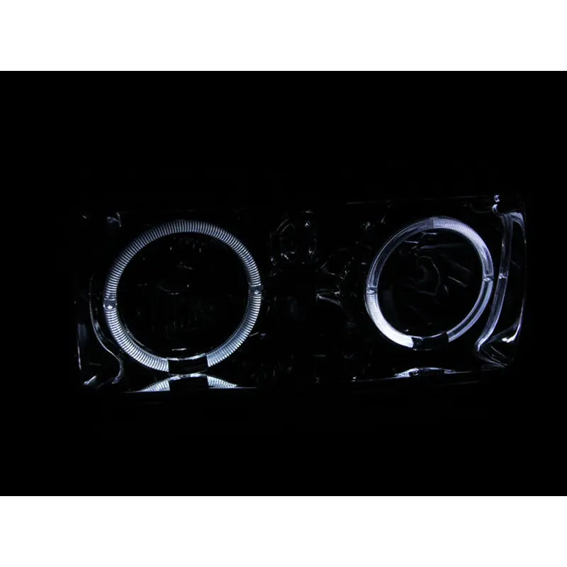 ANZO 111092 ANZO 1991-1994 Toyota Land Cruiser Crystal Headlights w/ Halo Chrome