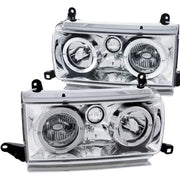 ANZO 111092 ANZO 1991-1994 Toyota Land Cruiser Crystal Headlights w/ Halo Chrome