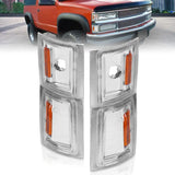 ANZO 1994-1998 Chevrolet Blazer Corner Lights Clear Lens w/ Amber Reflector - Truck & Automotive