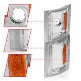 ANZO 1994-1998 Chevrolet Blazer Corner Lights Clear Lens w/ Amber Reflector - Truck & Automotive