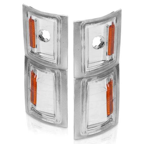 ANZO 1994-1998 Chevrolet Blazer Corner Lights Clear Lens w/ Amber Reflector - Truck & Automotive