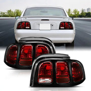 ANZO 321350 ANZO 1994-1998 Ford Mustang Taillight Dark Red Lens (OE Style)