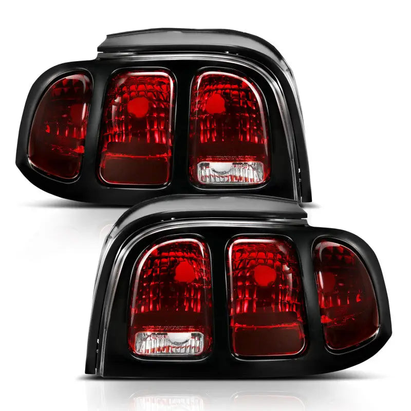 ANZO 321350 ANZO 1994-1998 Ford Mustang Taillight Dark Red Lens (OE Style)