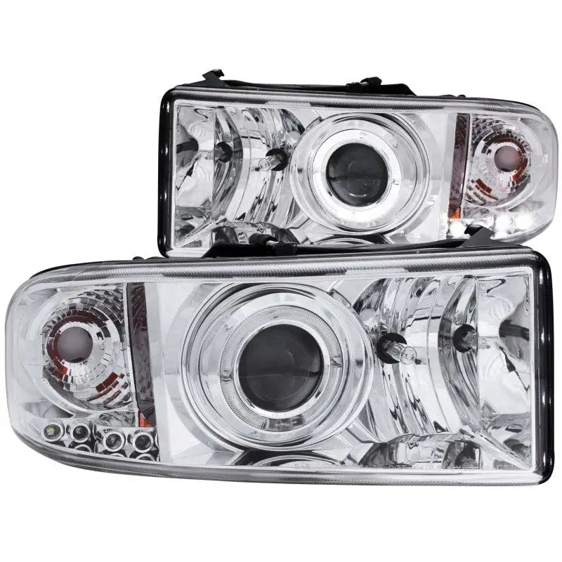 ANZO 111195 ANZO 1994-2001 Dodge Ram Projector Headlights w/ Halo Chrome