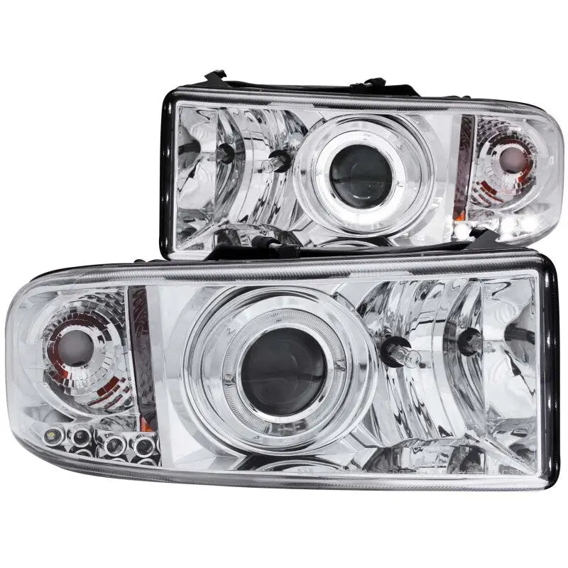 ANZO 111195 ANZO 1994-2001 Dodge Ram Projector Headlights w/ Halo Chrome
