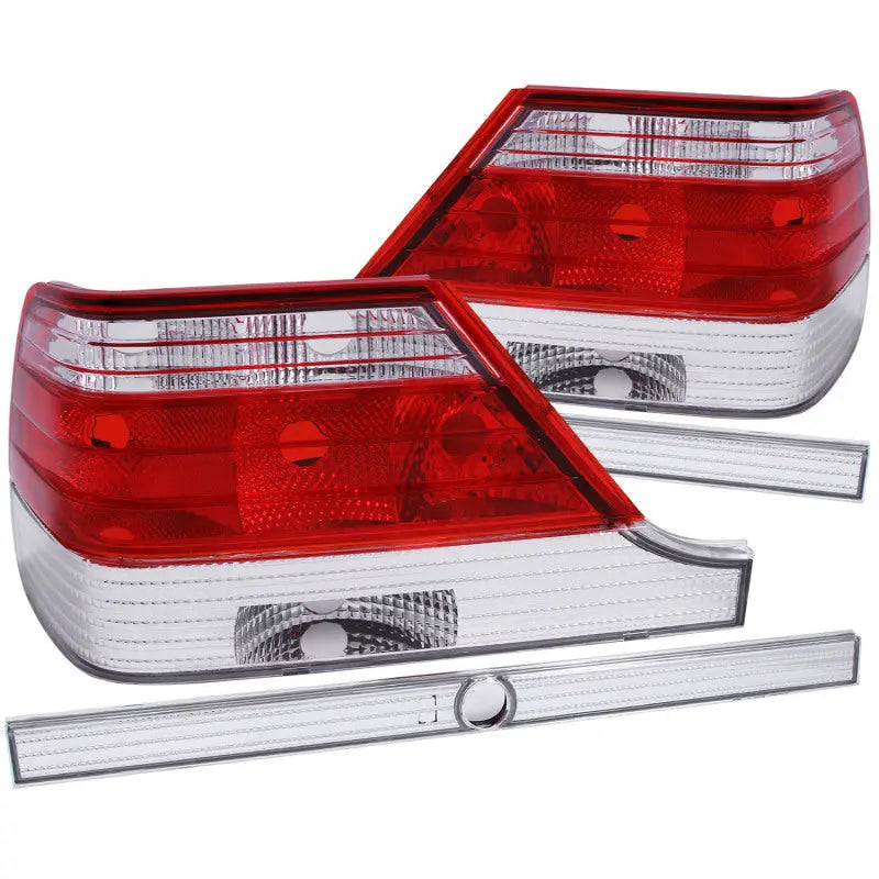 ANZO 221153 ANZO 1995-1999 Mercedes Benz S Class W140 Taillights Red/Clear