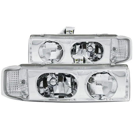 ANZO 1995-2005 Chevrolet Astro Van Crystal Headlights Chrome 1pc - Truck & Automotive