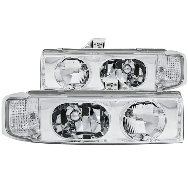 ANZO 1995-2005 Chevrolet Astro Van Crystal Headlights Chrome 1pc - Truck & Automotive