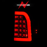 ANZO 1997-2003 Ford F-150 LED Tail Lights w/ Light Bar Black Housing Smoke Lens - Truck & Automotive