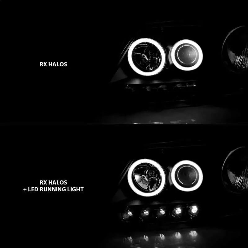 ANZO 1997-2003 Ford F-150 Projector Headlights w/ Halo Black (CCFL) 