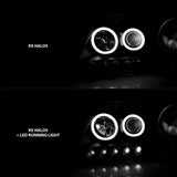ANZO 1997-2003 Ford F-150 Projector Headlights w/ Halo Black (CCFL) 