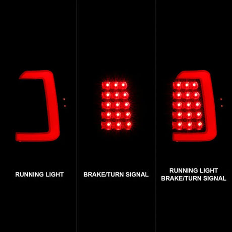 Dodge Dakota LED taillights with running, brake, and turn signals for 1997-2004