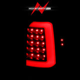 Red high-intensity LED tail light for Dodge Dakota LED taillights black housing pair