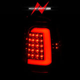 Red LED tail light with high-intensity lights on black housing for Dodge Dakota