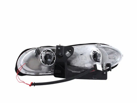 Car headlight assembly for Chevrolet Camaro with crystal headlights and halo black style