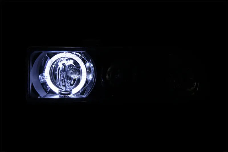 ANZO 1998-2005 Chevrolet S-10 Projector Headlights w/ Halo Black - 111015