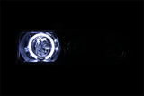 ANZO 1998-2005 Chevrolet S-10 Projector Headlights w/ Halo Black - 111015