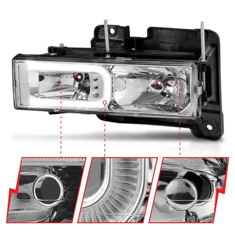 ANZO 1999-2000 Cadillac Escalade Crystal Headlights - Truck & Automotive