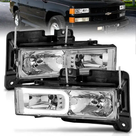 ANZO 1999-2000 Cadillac Escalade Crystal Headlights - Truck & Automotive