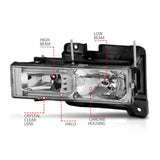 ANZO 1999-2000 Cadillac Escalade Crystal Headlights - Truck & Automotive