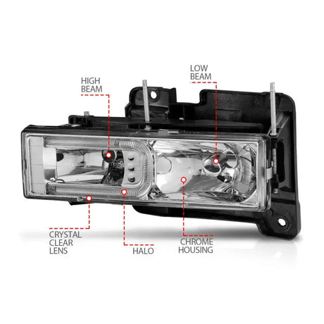 ANZO 1999-2000 Cadillac Escalade Crystal Headlights - Truck & Automotive