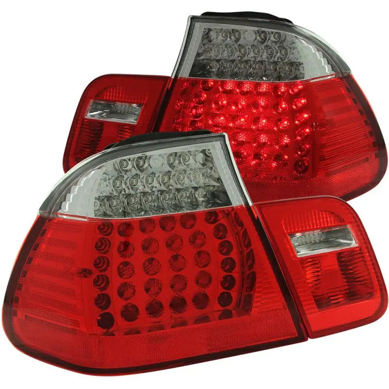 ANZO 321004 ANZO 1999-2001 BMW 3 Series E46 LED Taillights Red/Clear 4pc
