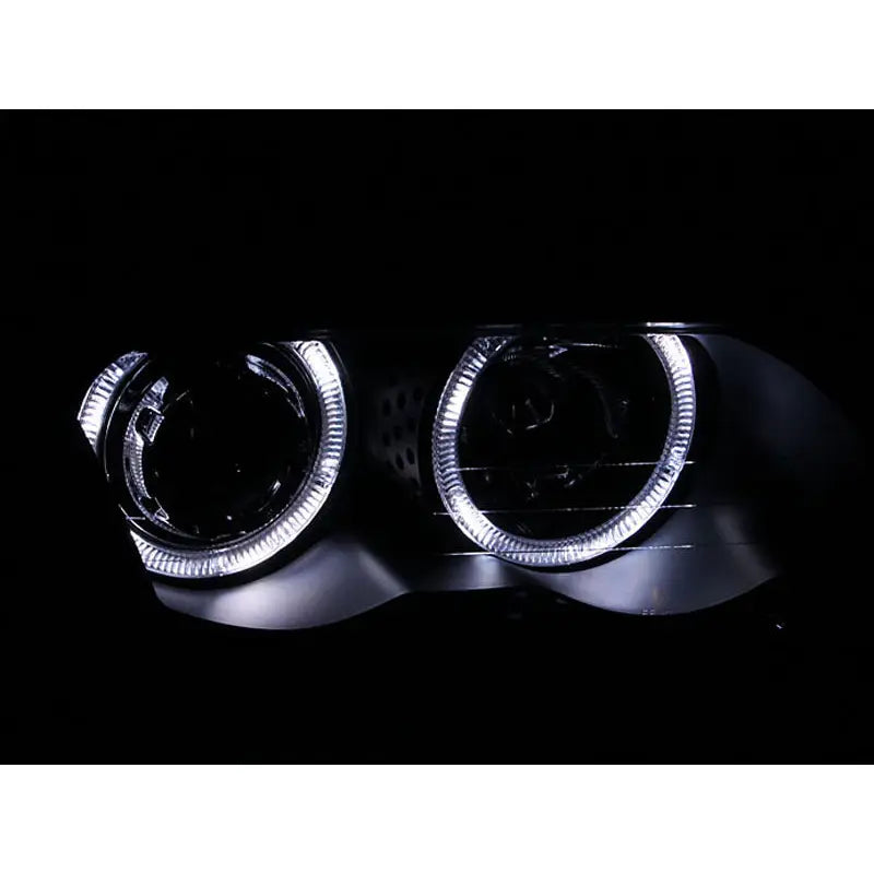 ANZO 121261 ANZO 1999-2001 BMW 3 Series E46 Projector Headlights w/ Halo Black (CCFL)