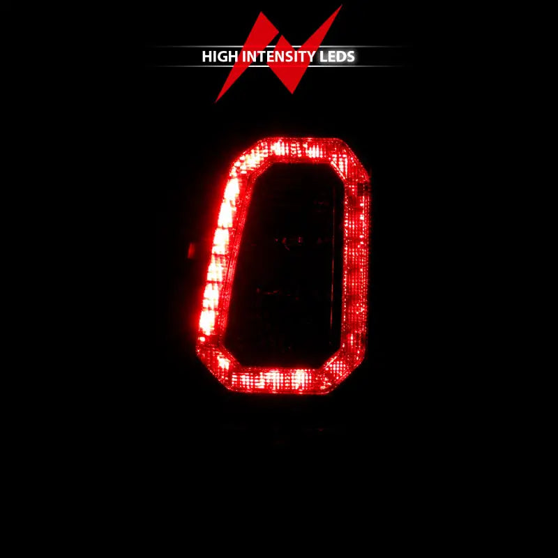 Illuminated red LED taillight for Chevy Silverado 1500 plank style black smoke lens
