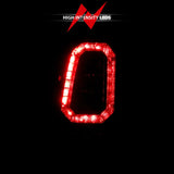Illuminated red LED taillight for Chevy Silverado 1500 plank style black smoke lens