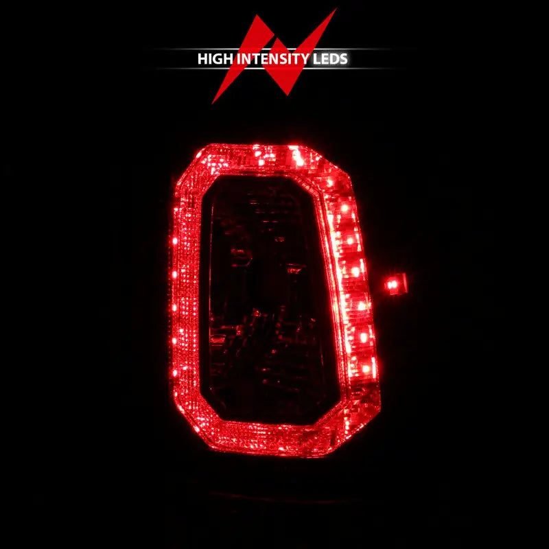 Illuminated red LED taillight for Chevy Silverado with clear lens and chrome finish