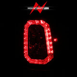 Illuminated red LED taillight for Chevy Silverado with clear lens and chrome finish