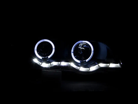 ANZO 2000-2003 BMW X5 Projector Headlights w/ Halo Black - Truck & Automotive