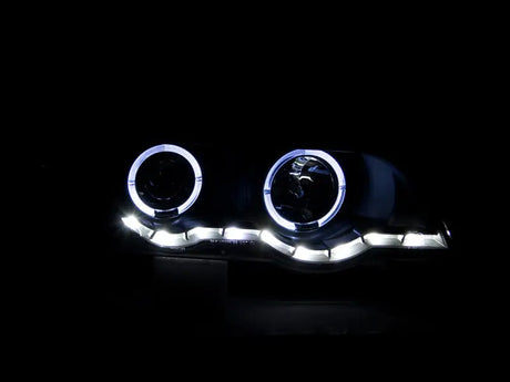 ANZO 2000-2003 BMW X5 Projector Headlights w/ Halo Black - Truck & Automotive