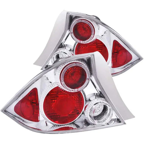 ANZO ANZO 2001-2003 Honda Civic Taillights Chrome w/ Halo