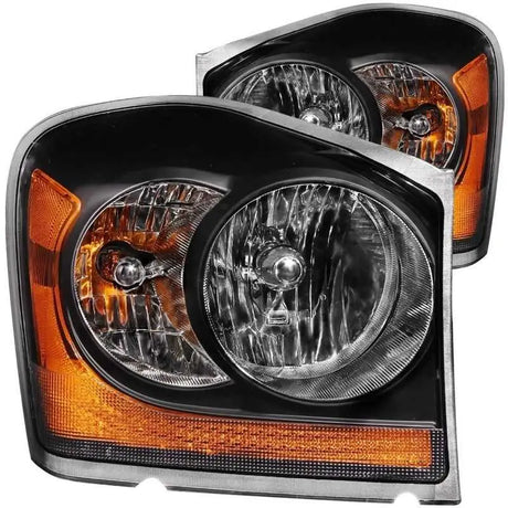 ANZO 2004-2006 Dodge Durango Crystal Headlights Black 