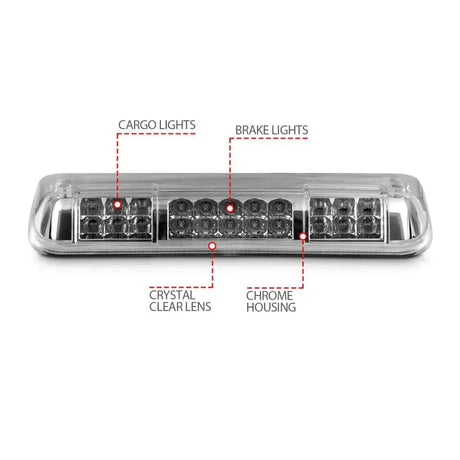 ANZO 2004-2008 Ford F-150 LED 3rd Brake Light Chrome B - Series - Truck & Automotive