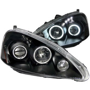 ANZO 121197 ANZO 2005-2006 Acura Rsx Projector Headlights w/ Halo Black