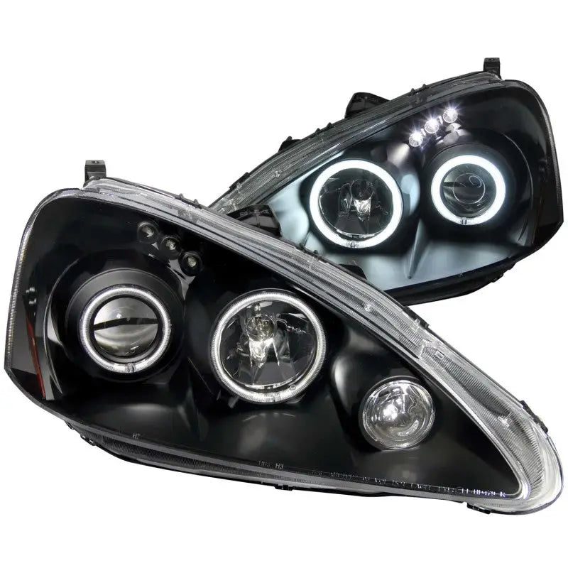 ANZO 121197 ANZO 2005-2006 Acura Rsx Projector Headlights w/ Halo Black