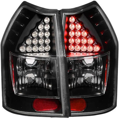 ANZO 2005-2008 Dodge Magnum LED Taillights Black - Truck & Automotive