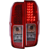 ANZO 2005-2008 Nissan Frontier LED Taillights Red/Clear - Truck & Automotive