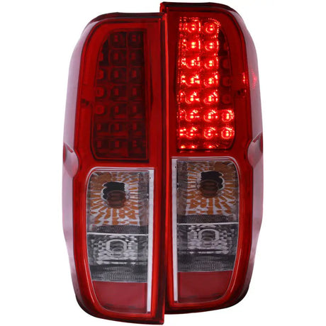 ANZO 2005-2008 Nissan Frontier LED Taillights Red/Clear - Truck & Automotive