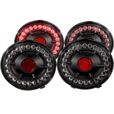 ANZO 2005-2010 Chevrolet Corvette LED Taillights Black 4pc - Truck & Automotive